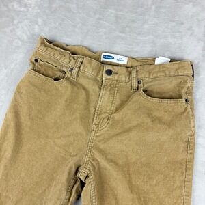Old Navy Pants Men 34x30(28.75) Tan Brown Slim Built in Flex Corduroy Winter EUC